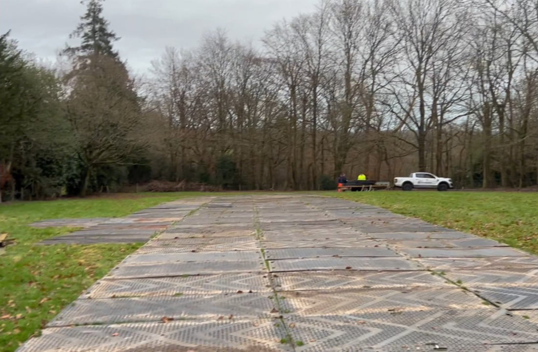 Party planning road plates carpark