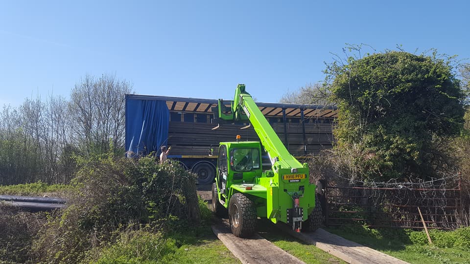 The Southdown team deliver and prepate to install a large section of Bogmats.
