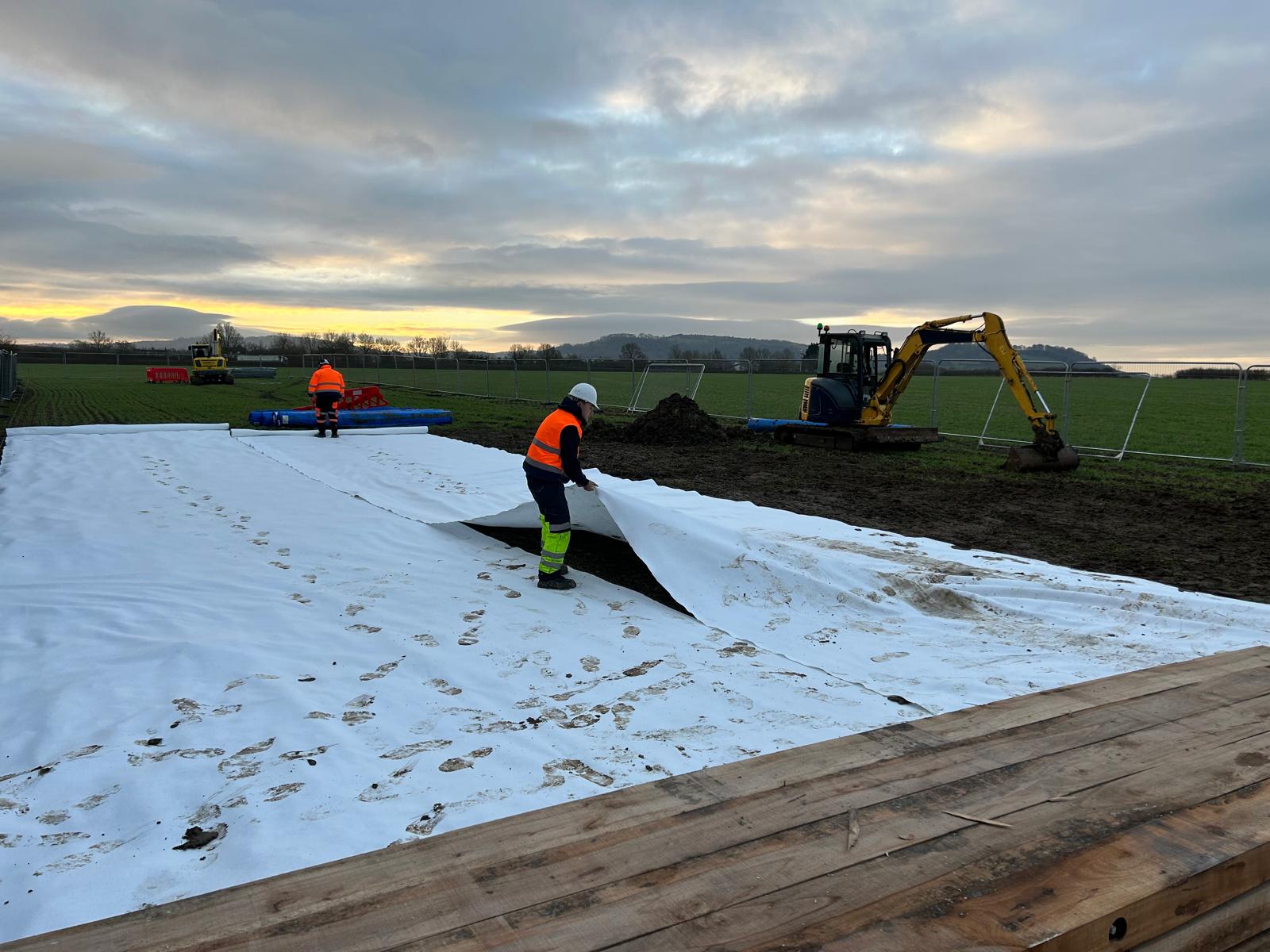 Temporary lay-down area