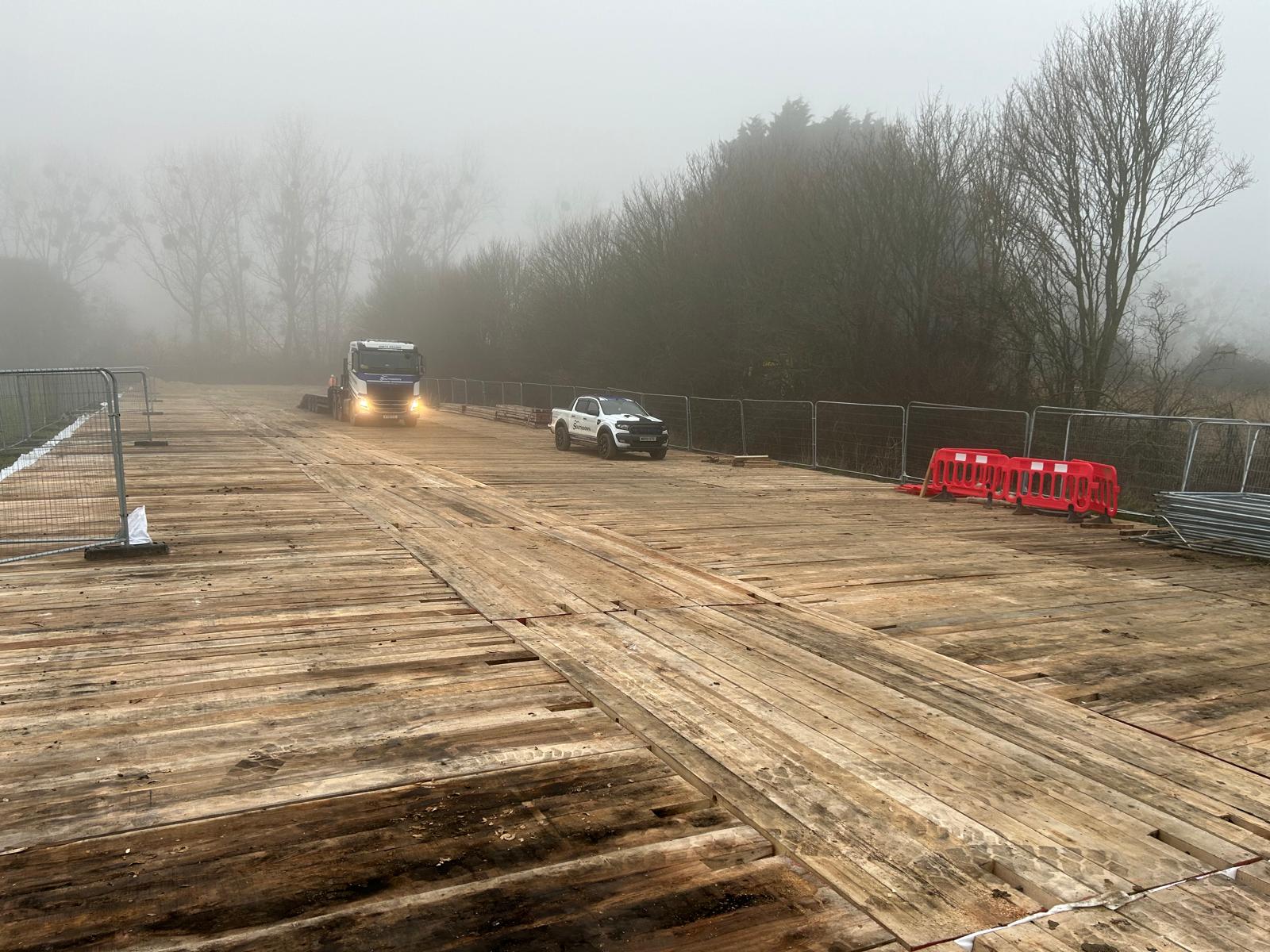 Temporary lay-down area