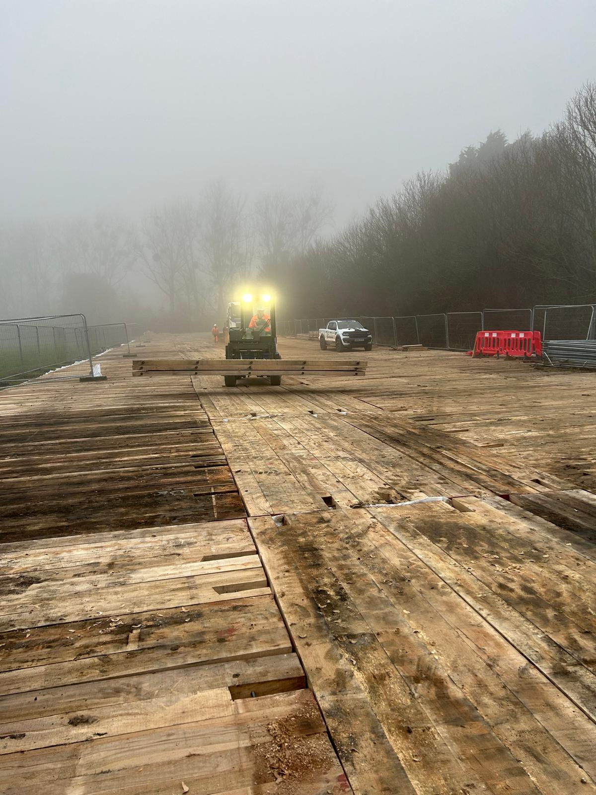 Temporary lay-down area