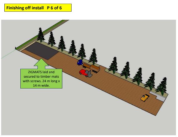 Temporary lay-down area