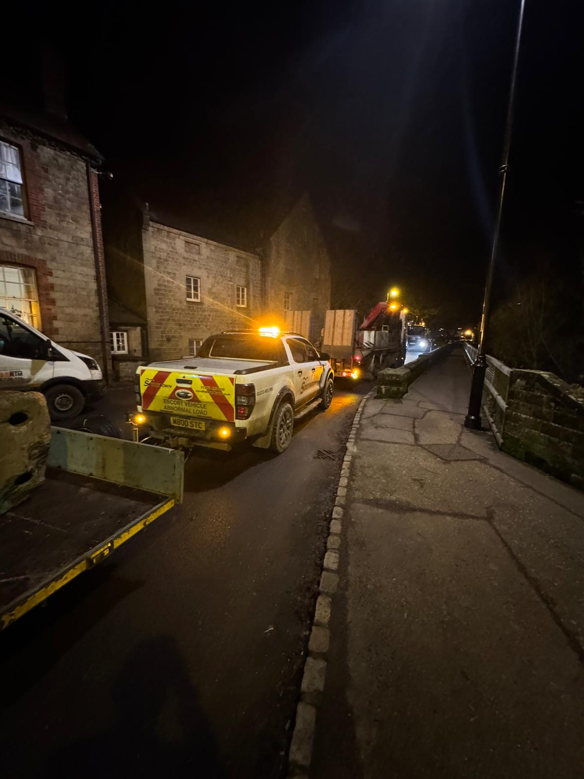 Emergency lane control on historic Sussex bridge